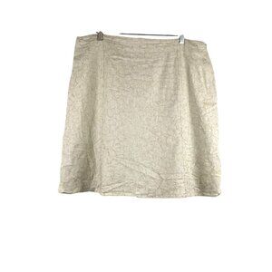 Coldwater Creek Womens Floral Embroidered A-Line Elastic Back Skirt PXL